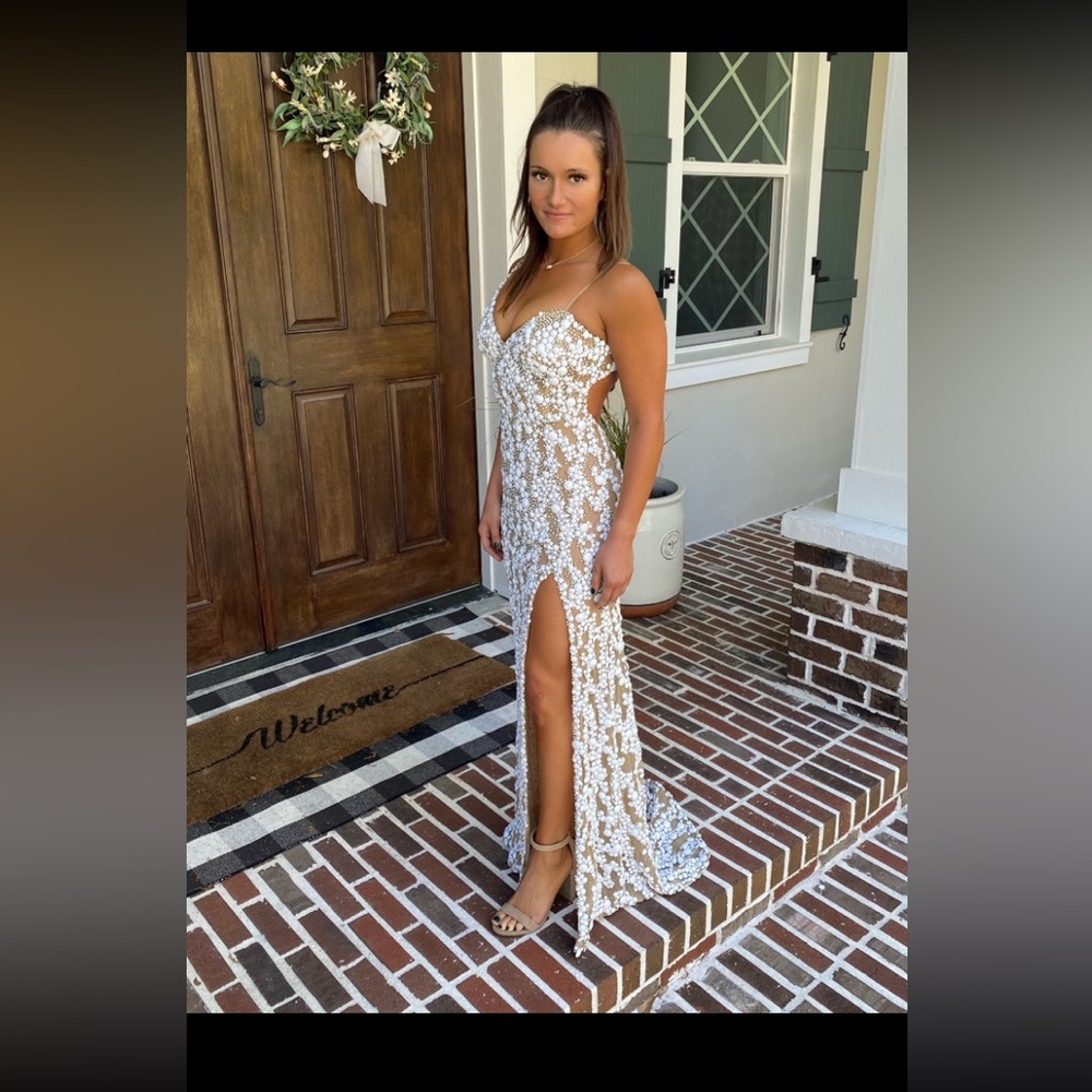 Stunning and unique Regalia wedding or pageant gown. Worn once